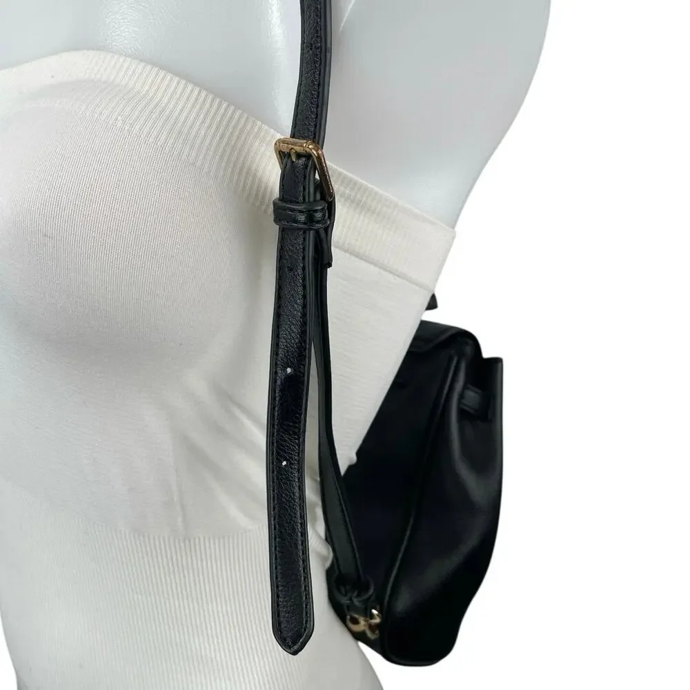 Urban Expressions Black Pebble Faux Leather Vegan Kelly-style Backpack One Size